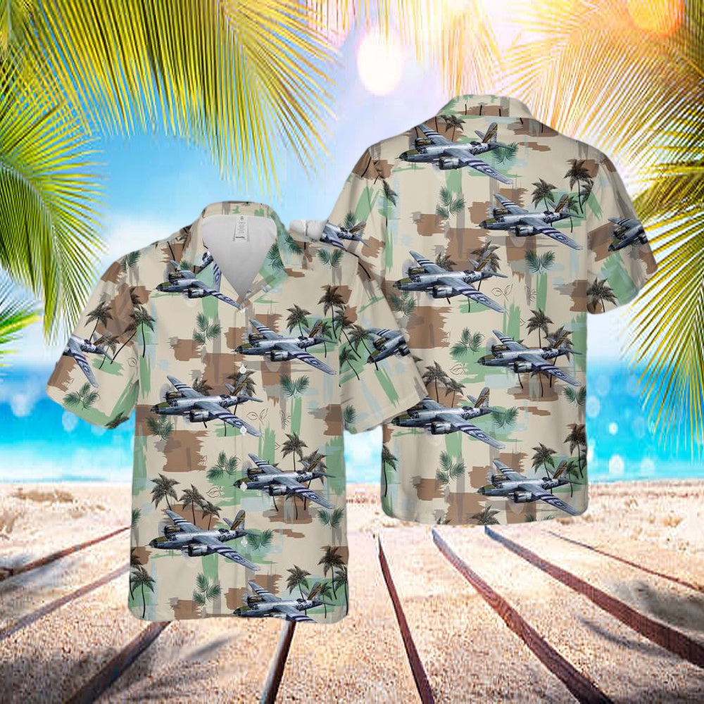 Us Air Forces Martin B-26 Marauder Dee Feater X2-A Ww2 Hawaiian Shirt - Beachwear For Men - Best Hawaiian Shirts
