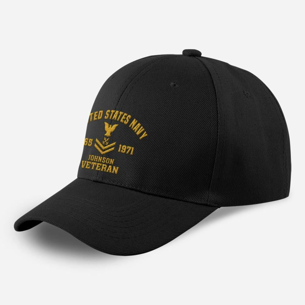 Us Navy Veteran Cap, Embroidered Cap, Customized US Navy Veteran Embroidered Classic Cap, 3D Embroidered Hats