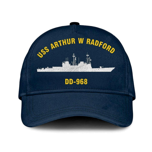 Us Navy Veteran Cap, Embroidered Cap, Uss Arthur W Radford Dd-968 Classic 3D Embroidered Hats