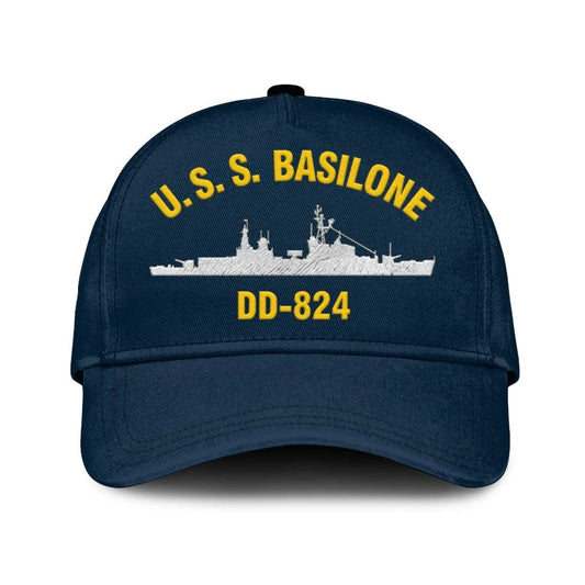 Us Navy Veteran Cap, Embroidered Cap, Uss Basilone Dd-824 Classic 3D Embroidered Hats