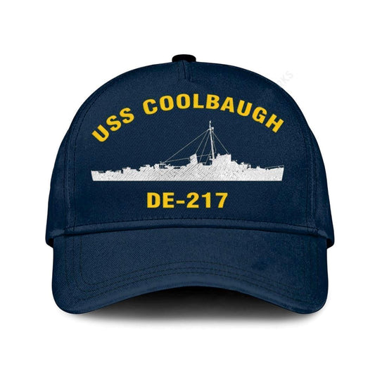 Us Navy Veteran Cap, Embroidered Cap, Uss Coolbaugh De-217 Classic 3D Embroidered Hats