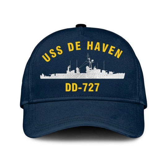 Us Navy Veteran Cap, Embroidered Cap, Uss De Haven Dd-727 Classic 3D Embroidered Hats