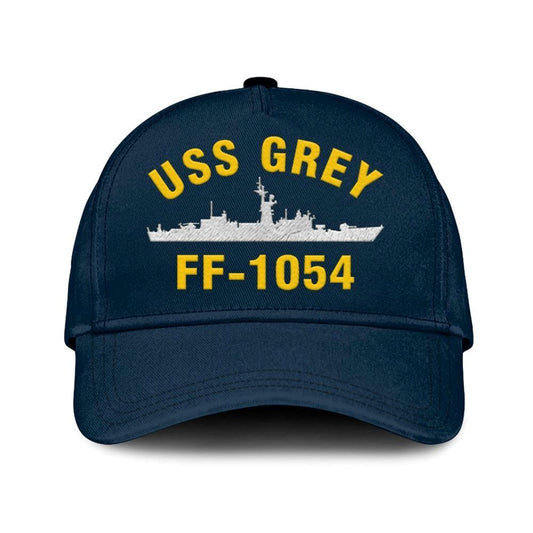 Us Navy Veteran Cap, Embroidered Cap, Uss Grey Ff-1054 Classic 3D Embroidered Hats