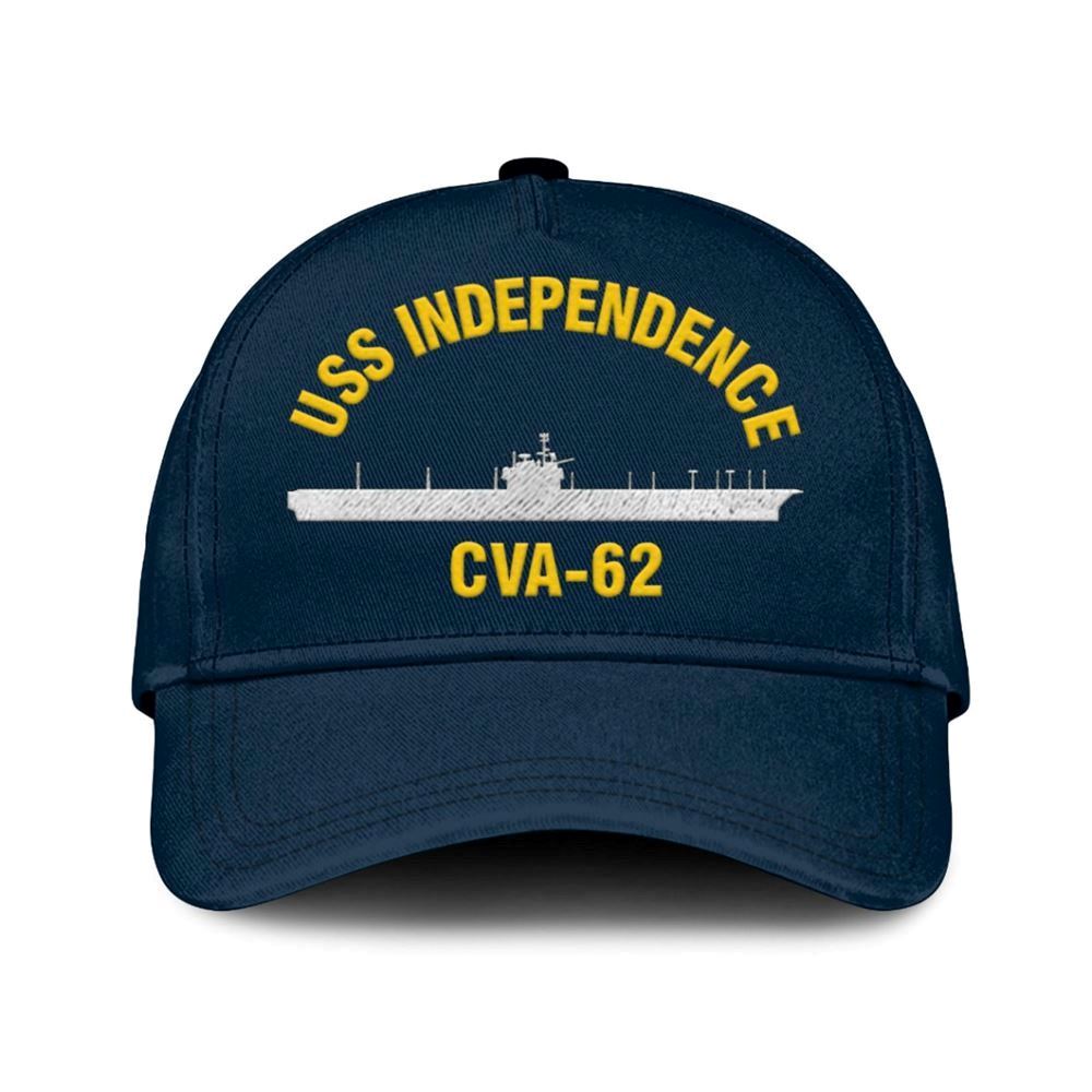 Us Navy Veteran Cap, Embroidered Cap, Uss Independence Classic 3D Embroidered Hats