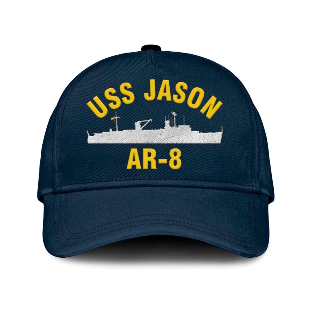 Us Navy Veteran Cap, Embroidered Cap, Uss Jason Ar-8 Classic 3D Embroidered Hats