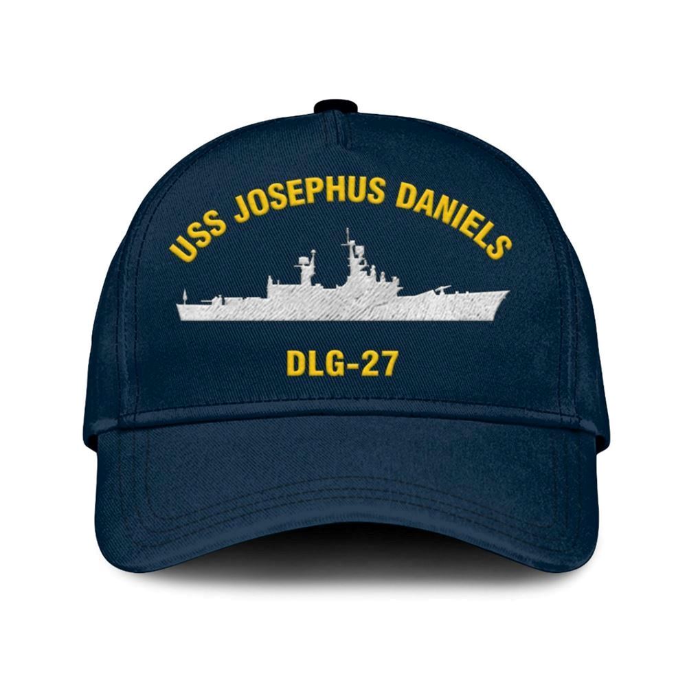 Us Navy Veteran Cap, Embroidered Cap, Uss Josephus Daniels Dlg-27 Classic 3D Embroidered Hats
