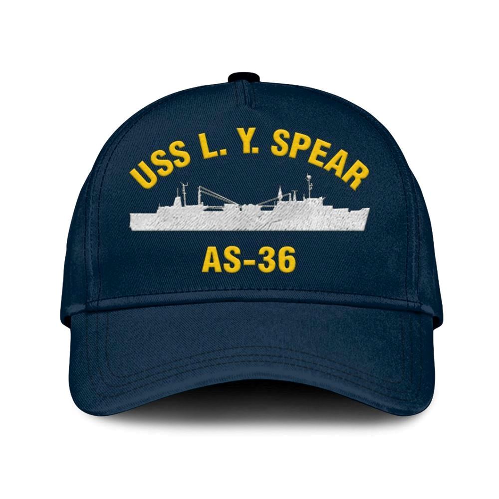 Us Navy Veteran Cap, Embroidered Cap, Uss L Y Spear (as-36) Classic 3D Embroidered Hats