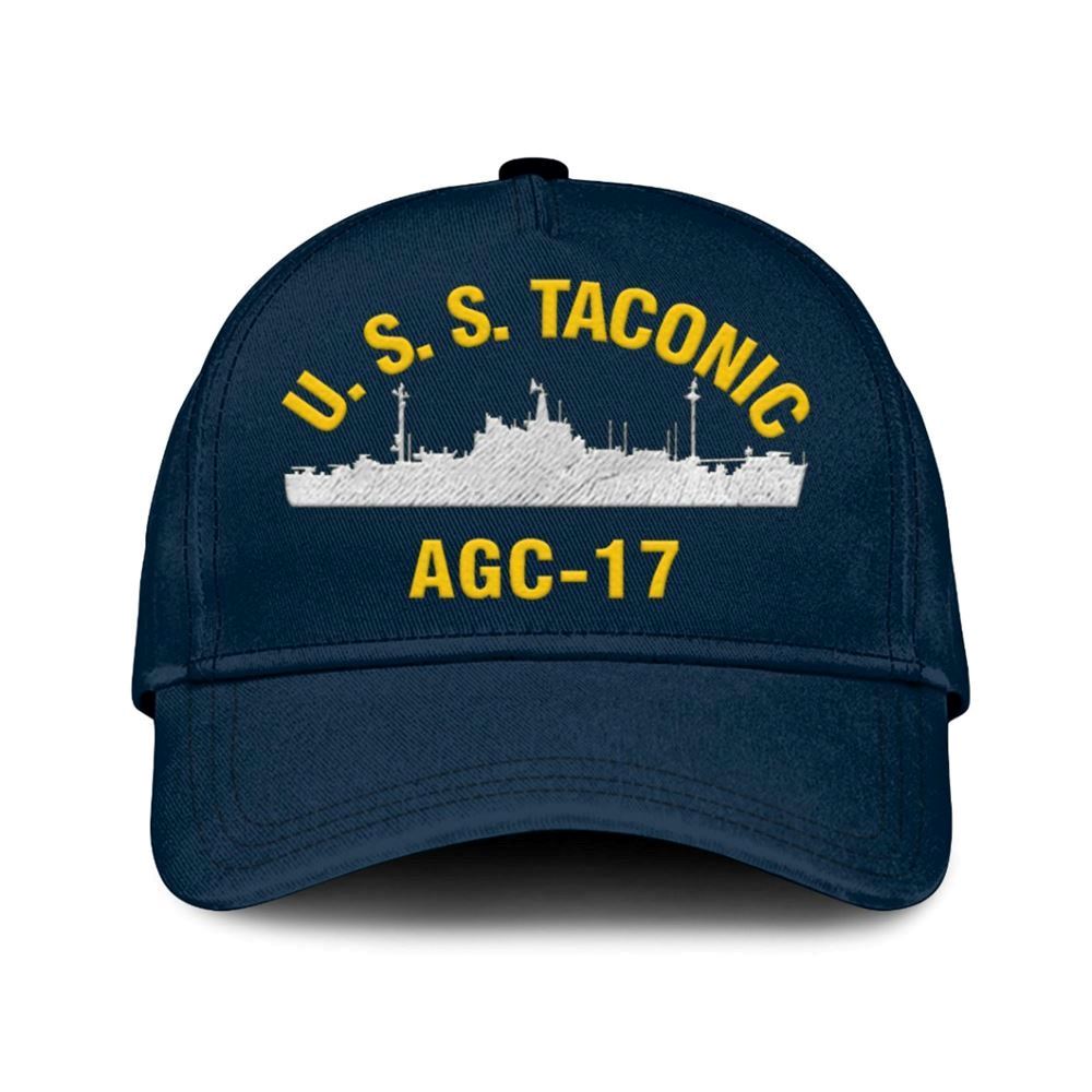 Us Navy Veteran Cap, Embroidered Cap, Uss Taconic Agc-17 Classic 3D Embroidered Hats