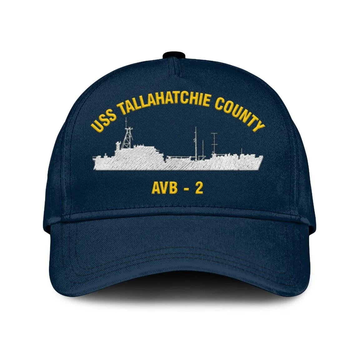 Us Navy Veteran Cap, Embroidered Cap, Uss Tallahatchie County Avb 8211 2 Classic 3D Embroidered Hats