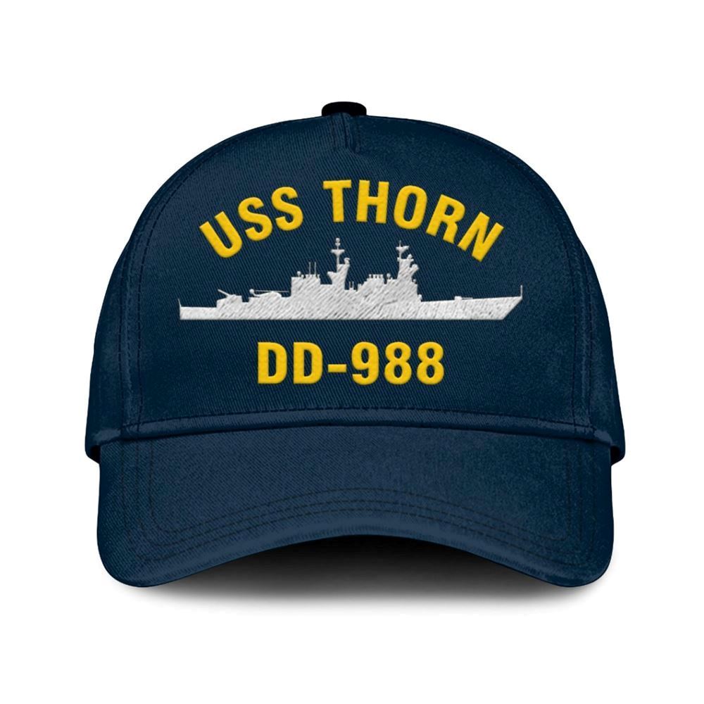 Us Navy Veteran Cap, Embroidered Cap, Uss Thorn Dd 988_mu Classic 3D Embroidered Hats