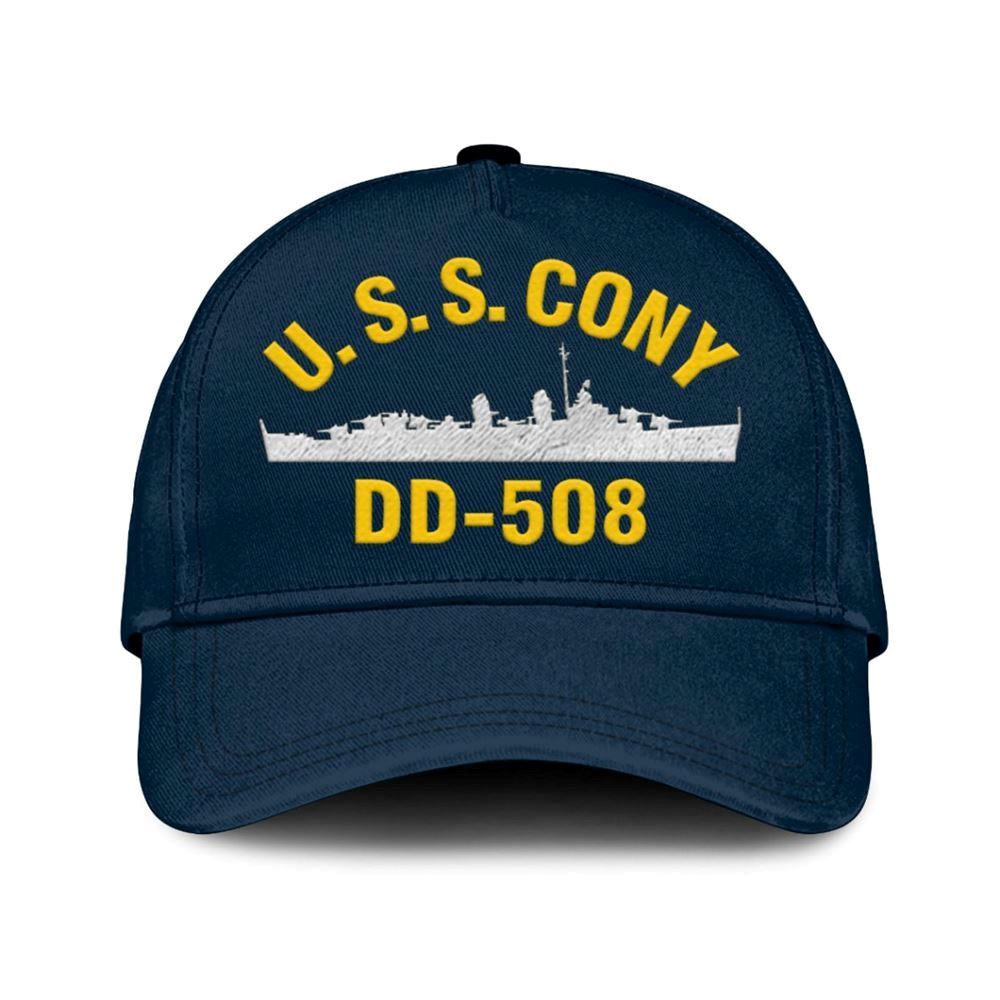 Us Navy Veteran Cap, Embroidered Cap, Usscony Dd-508 Classic 3D Embroidered Hats