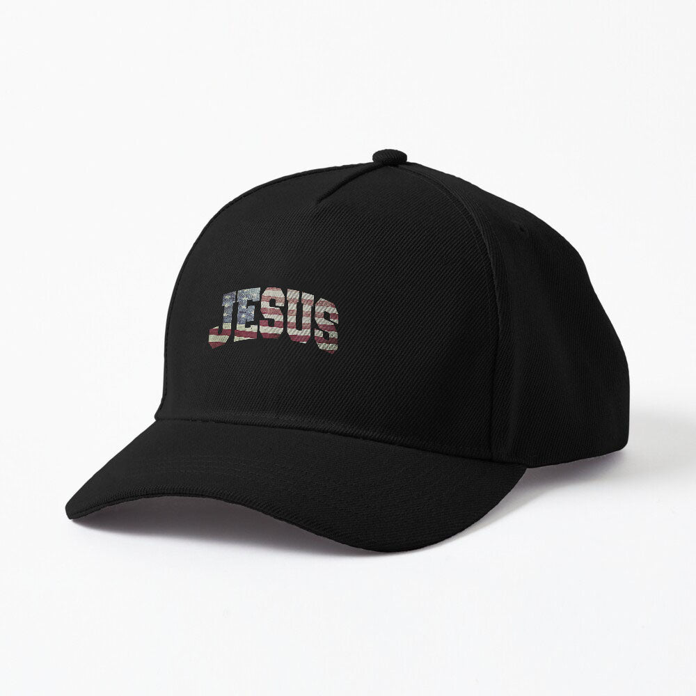 Usa Us Flag Patriotic 4th Of July Jesus Cap