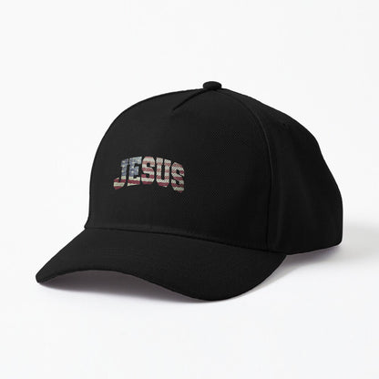 Usa Us Flag Patriotic 4th Of July Jesus Cap