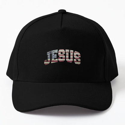 Usa Us Flag Patriotic 4th Of July Jesus Cap