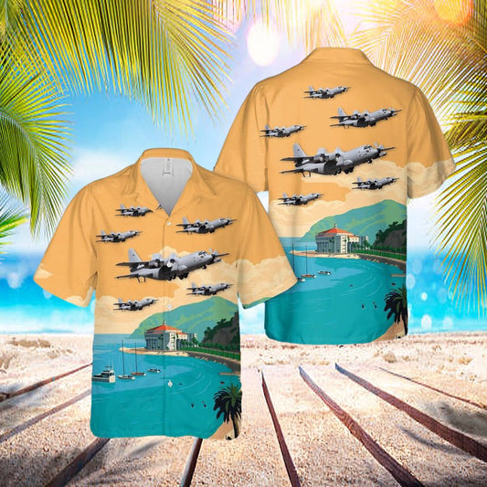 Usaf Ec-130h Compass Call 43rd Electronic Combat Squadron 55th Wing Hawaiian Shirt - Beachwear For Men - Best Hawaiian Shirts