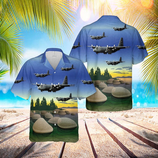 Usaf Nevada Air National Guard 152nd Airlift Wing C-130 Hawaiian Shirt - Beachwear For Men - Best Hawaiian Shirts