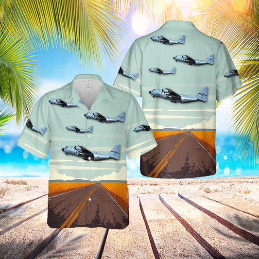 Usaf Texas Air National Guard 181st Airlift Squadron Lockheed C-130h-Lm Hercules Hawaiian Shirt - Beachwear For Men - Best Hawaiian Shirts