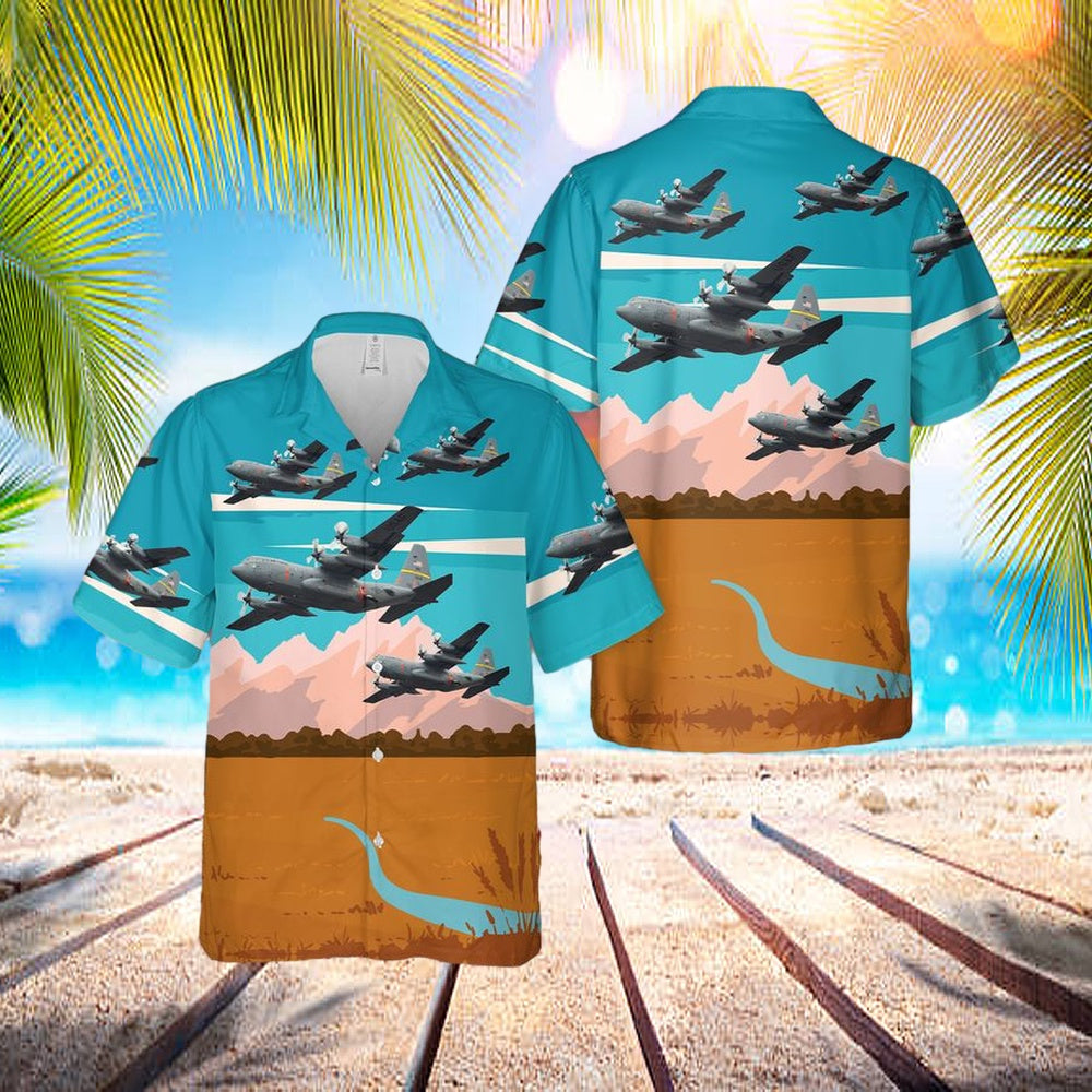 Usaf Wyoming Air National Guard's 153rd Airlift Wing Hawaiian Shirt - Beachwear For Men - Best Hawaiian Shirts
