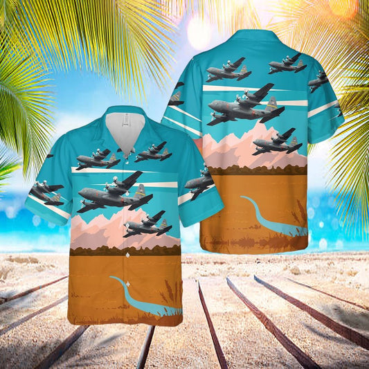 Usaf Wyoming Air National Guard's 153rd Airlift Wing Hawaiian Shirt - Beachwear For Men - Best Hawaiian Shirts