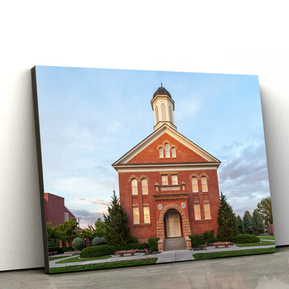 Vernal Temple Front Entrance Canvas Wall Art - Jesus Christ Picture - Canvas Christian Wall Art