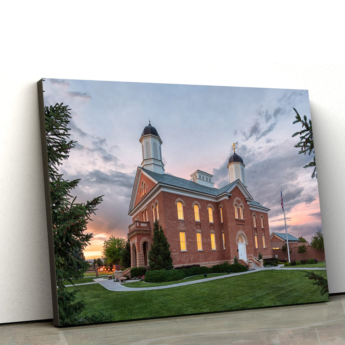 Vernal Temple Summer Lawn Canvas Wall Art - Jesus Christ Picture - Canvas Christian Wall Art