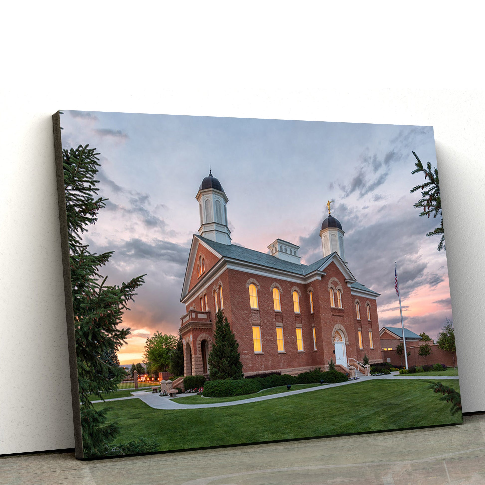 Vernal Temple Summer Lawn Canvas Wall Art - Jesus Christ Picture - Canvas Christian Wall Art