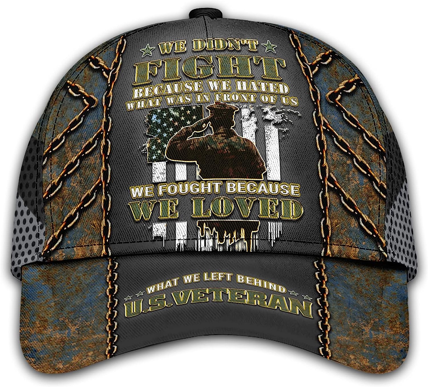 Veteran Cap For Dad We Didn't Fight Because We Hated All Over Print Baseball Cap - Christian Hats For Men Women