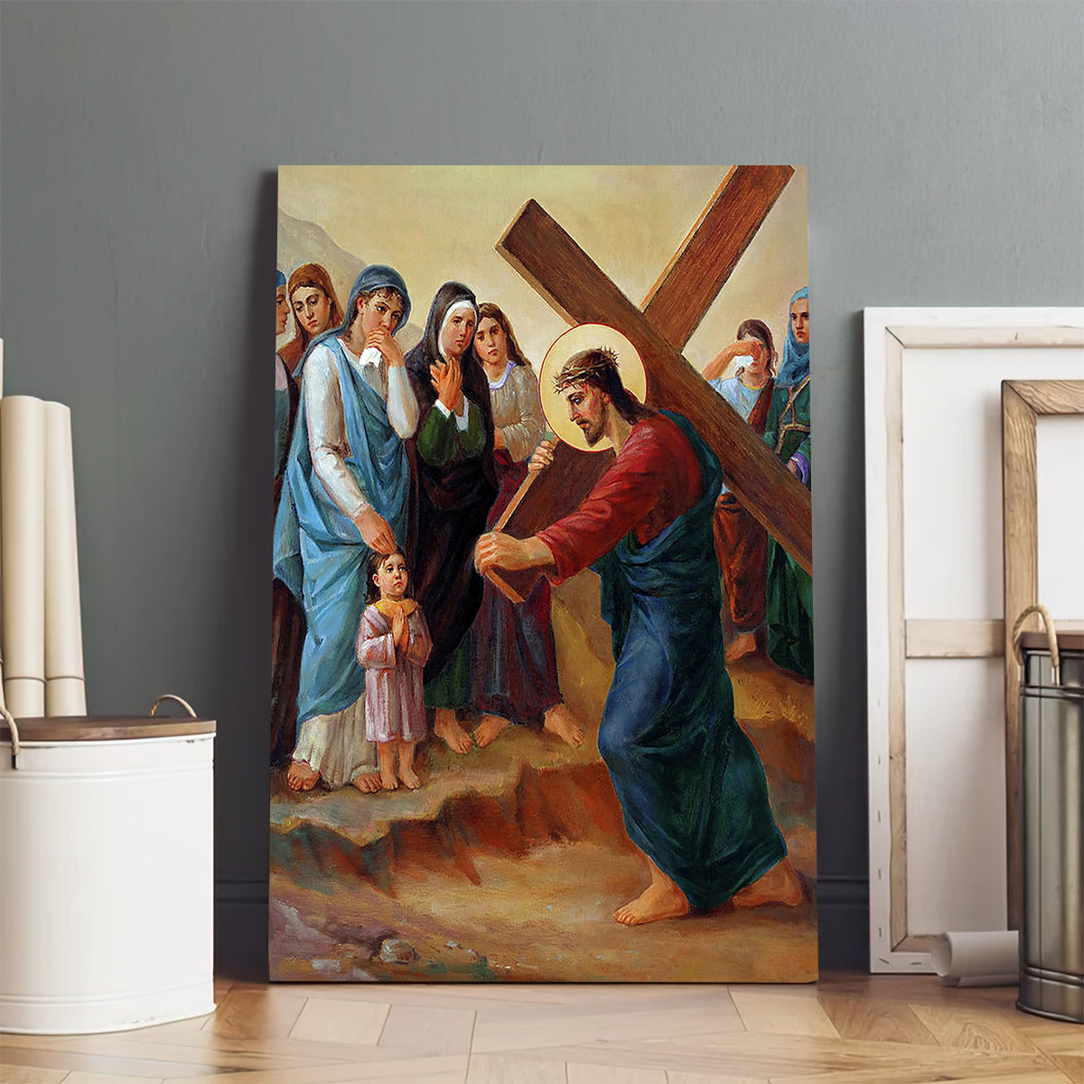 Via Dolorosa - Daughters Of Jerusalem  Canvas Wall Art - Jesus Canvas Pictures - Christian Wall Art