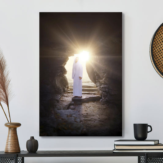 Jesus Walking Out Of Tomb - Jesus Canvas Art - Religious Canvas Painting - Christian Canvas Wall Art - Gift For Christian - Ciaocustom