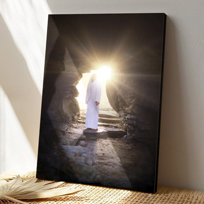 Jesus Walking Out Of Tomb - Jesus Canvas Art - Religious Canvas Painting - Christian Canvas Wall Art - Gift For Christian - Ciaocustom
