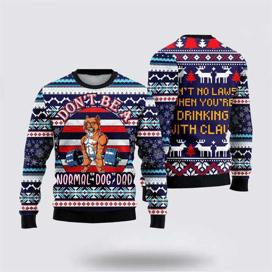 Vintage Bulldog Deadlift Ugly Christmas Sweater For Men And Women, Gift For Christmas, Best Winter Christmas Outfit