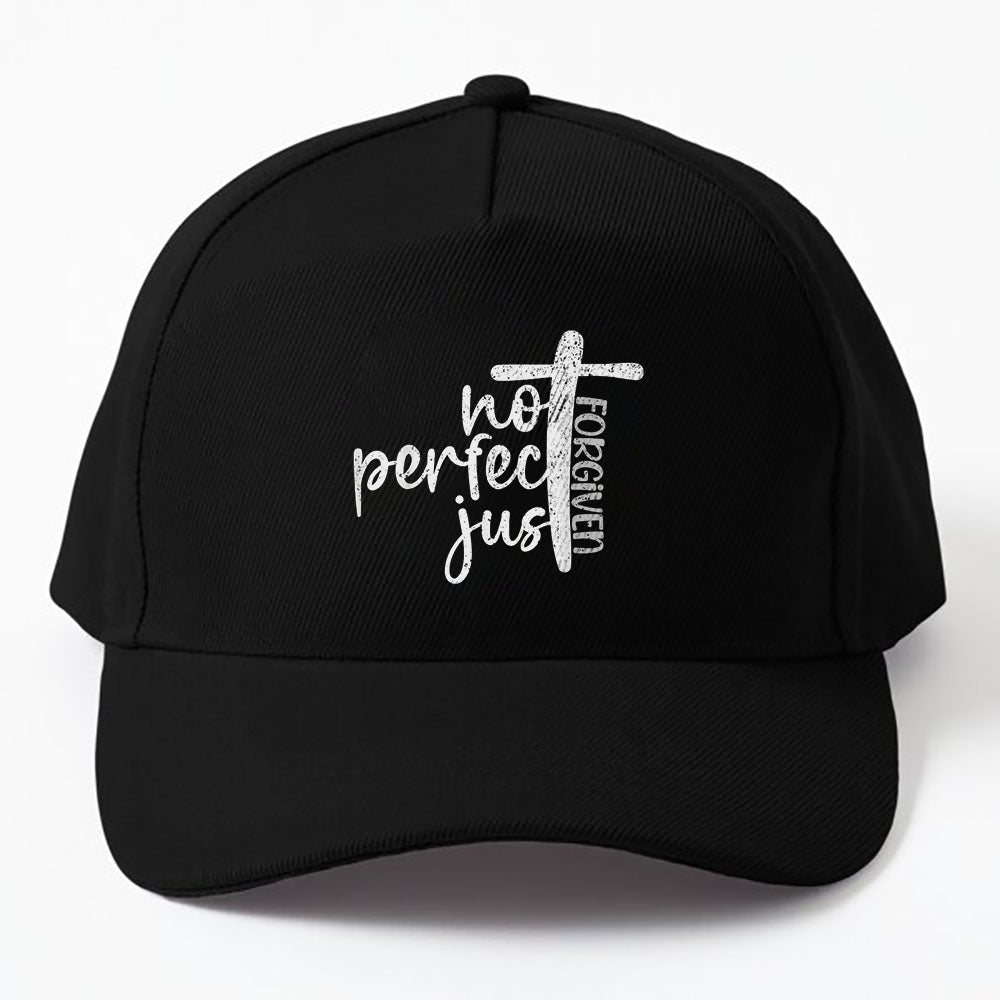 Vintage Not Perfect Just Forgiven, Cross, Christian, Jesus, Cap