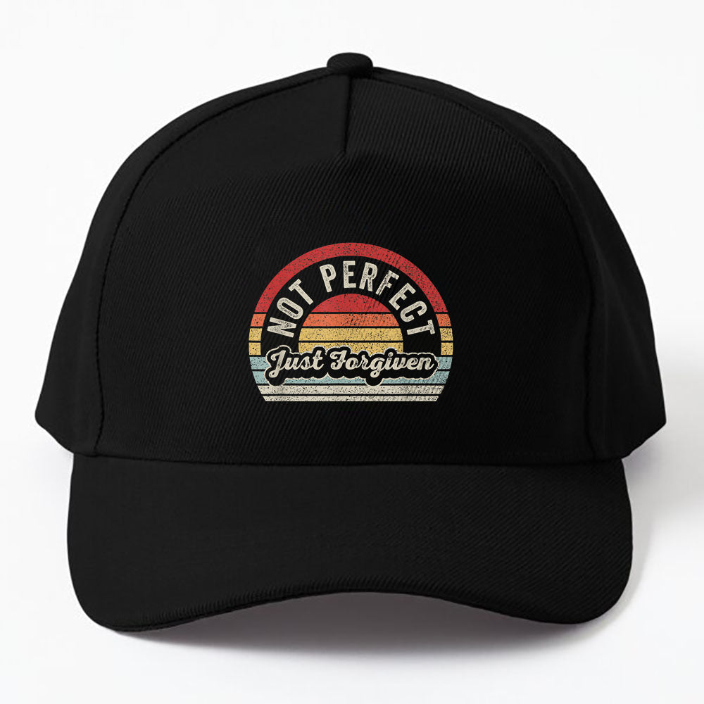 Vintage Retro Not Perfect Just Forgiven Christian Team Jesus Cap