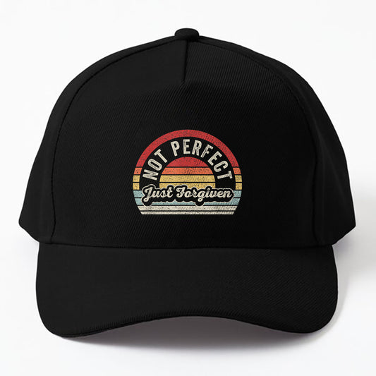 Vintage Retro Not Perfect Just Forgiven Christian Team Jesus Cap
