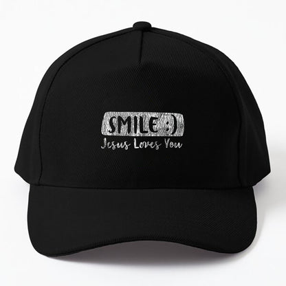 Vintage Smile Loves You Jesus Religious Faith Christian Gift Cap