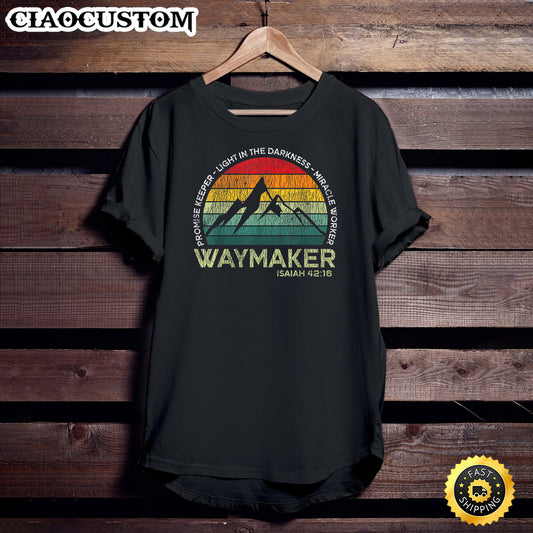 Vintage Waymaker Promise Keeper Miracle Worker T-Shirt - Christian Shirt