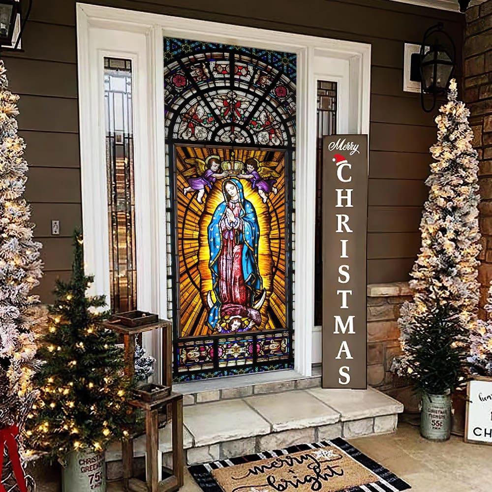 Virgin Mary - Mother Of Jesus Door Cover - Religious Door Decorations - Christian Home Decor
