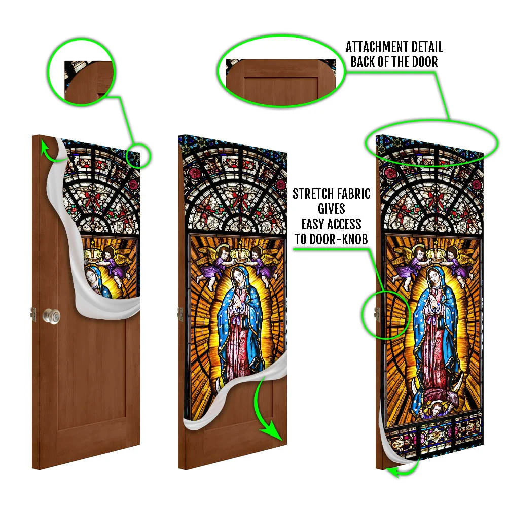 Virgin Mary - Mother Of Jesus Door Cover - Religious Door Decorations - Christian Home Decor