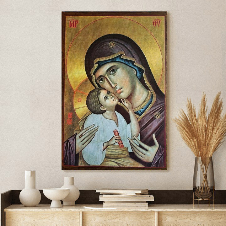 Virgin Mary And Jesus Virgin Canvas Wall Art - Catholic Canvas Wall Art - Religious Gift - Christian Wall Art Decor