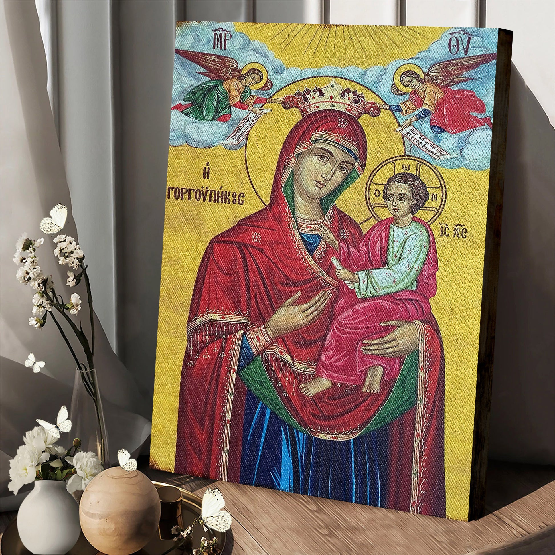 Virgin Mary And Jesus Virgin Mary Canvas Wall Art - Catholic Canvas Wall Art - Religious Gift - Christian Wall Art Decor
