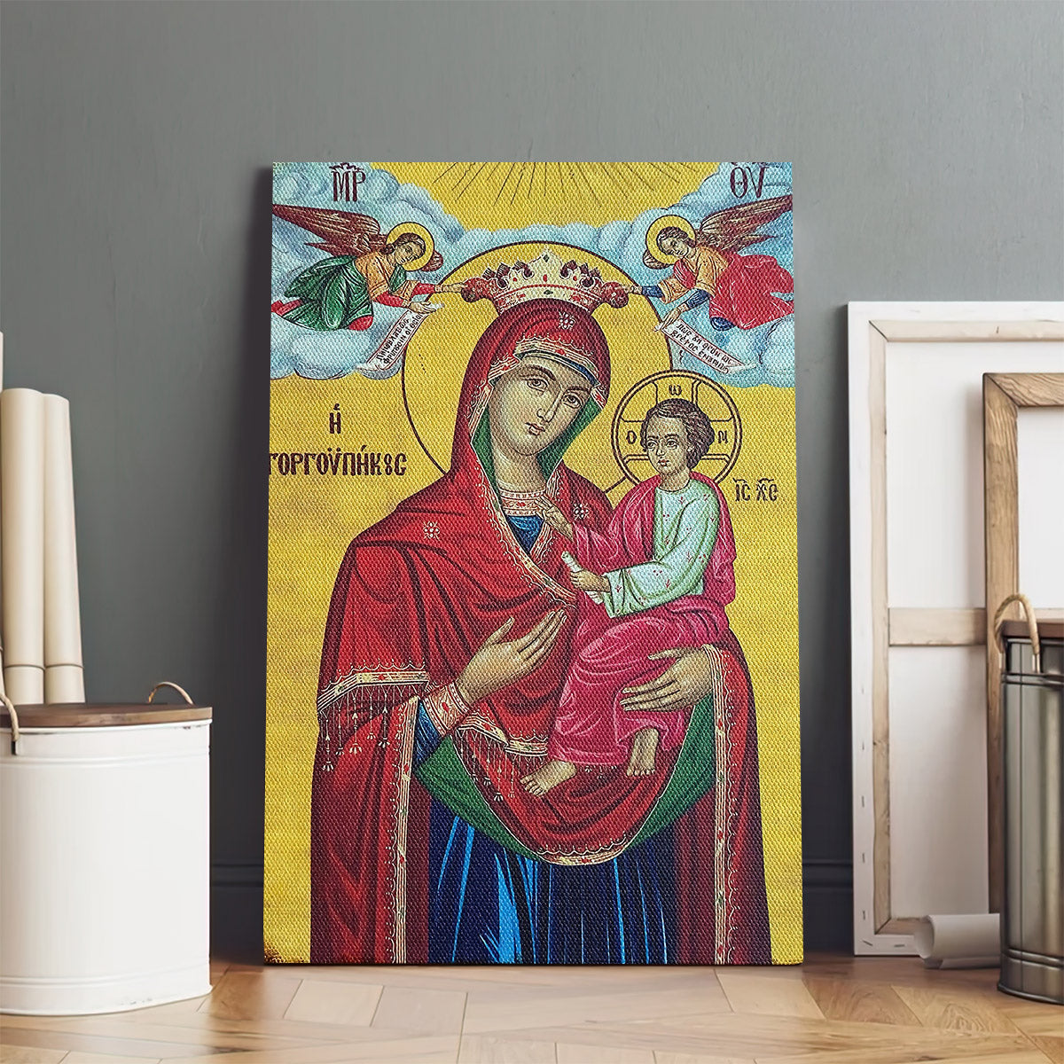 Virgin Mary And Jesus Virgin Mary Canvas Wall Art - Catholic Canvas Wall Art - Religious Gift - Christian Wall Art Decor