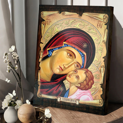Virgin Mary Canvas Wall Art - Catholic Canvas Wall Art - Religious Gift - Christian Wall Art Decor