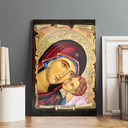 Virgin Mary Canvas Wall Art - Catholic Canvas Wall Art - Religious Gift - Christian Wall Art Decor