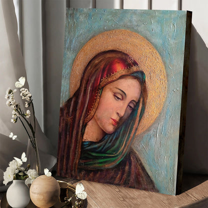 Virgin Mary Canvas Wall Art - Religious Gift - Catholic Canvas Wall Art - Religious Gift - Christian Wall Art Decor