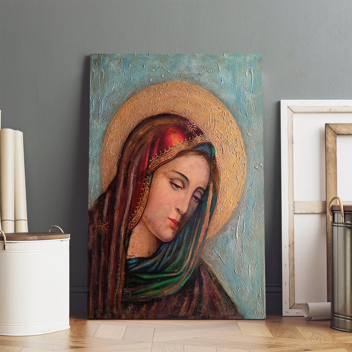 Virgin Mary Canvas Wall Art - Religious Gift - Catholic Canvas Wall Art - Religious Gift - Christian Wall Art Decor