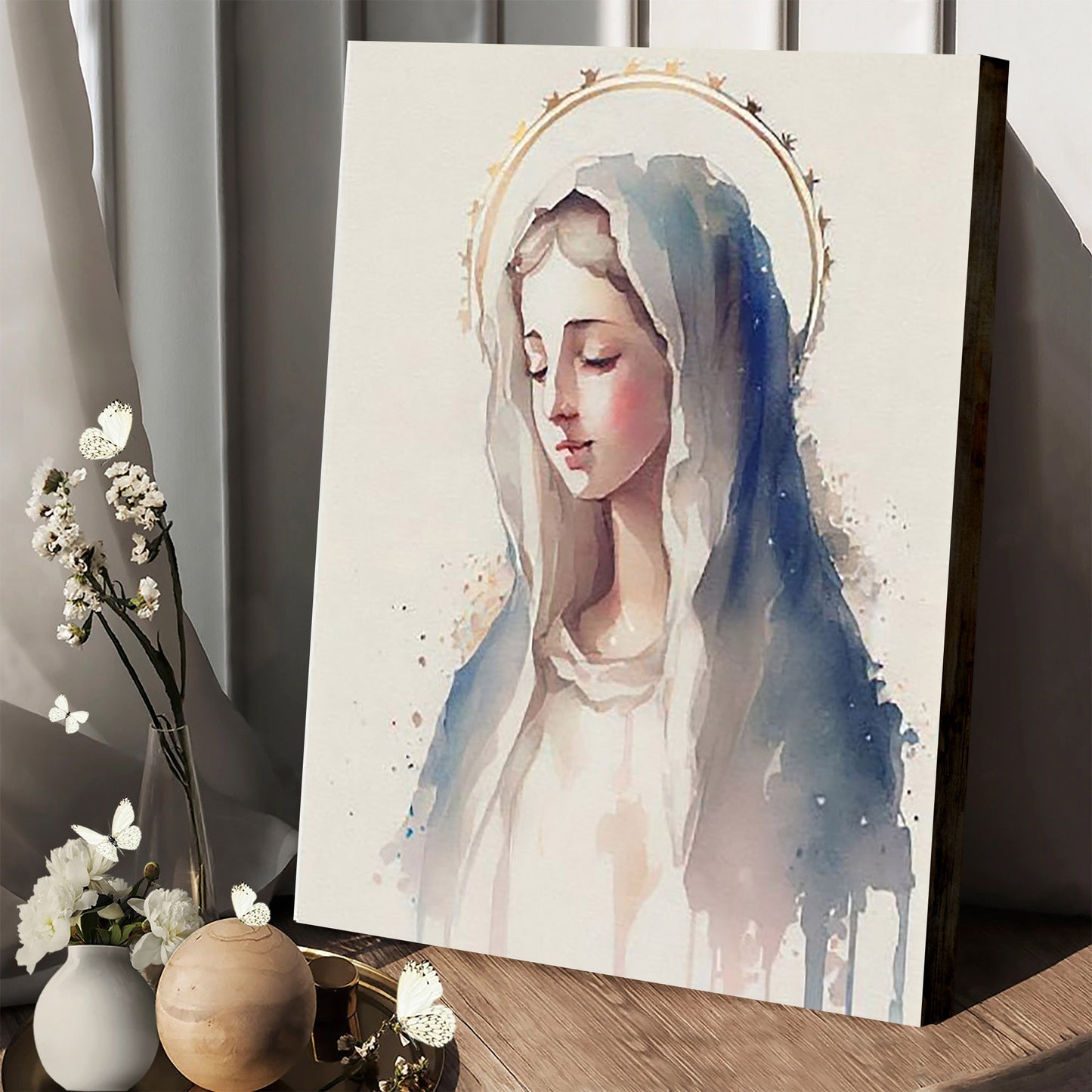 Virgin Mary Christian Art Immaculate LDS Art Christian - Jesus Canvas Art - Christian Wall Canvas