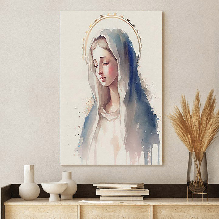 Virgin Mary Christian Art Immaculate LDS Art Christian - Jesus Canvas Art - Christian Wall Canvas