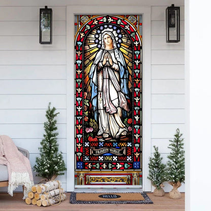 Virgin Mary Door Cover - Religious Door Decorations - Christian Home Decor