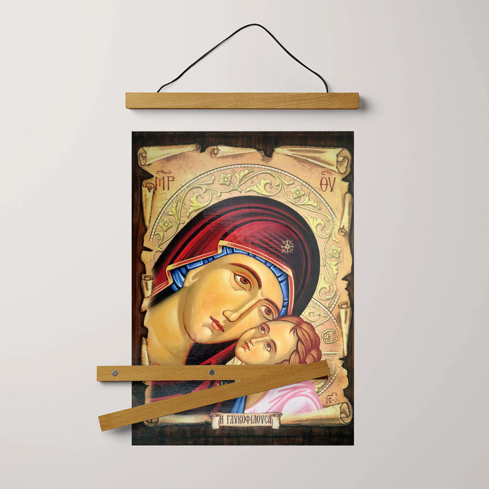 Virgin Mary Hanging Canvas Wall Art - Catholic Hanging Canvas Wall Art - Religious Gift - Christian Wall Art Decor