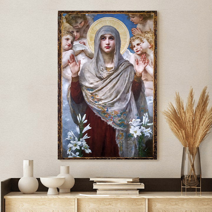 Virgin Mary Jesus Christ Canvas Wall Art 1 - Catholic Canvas Wall Art - Religious Gift - Christian Wall Art Decor